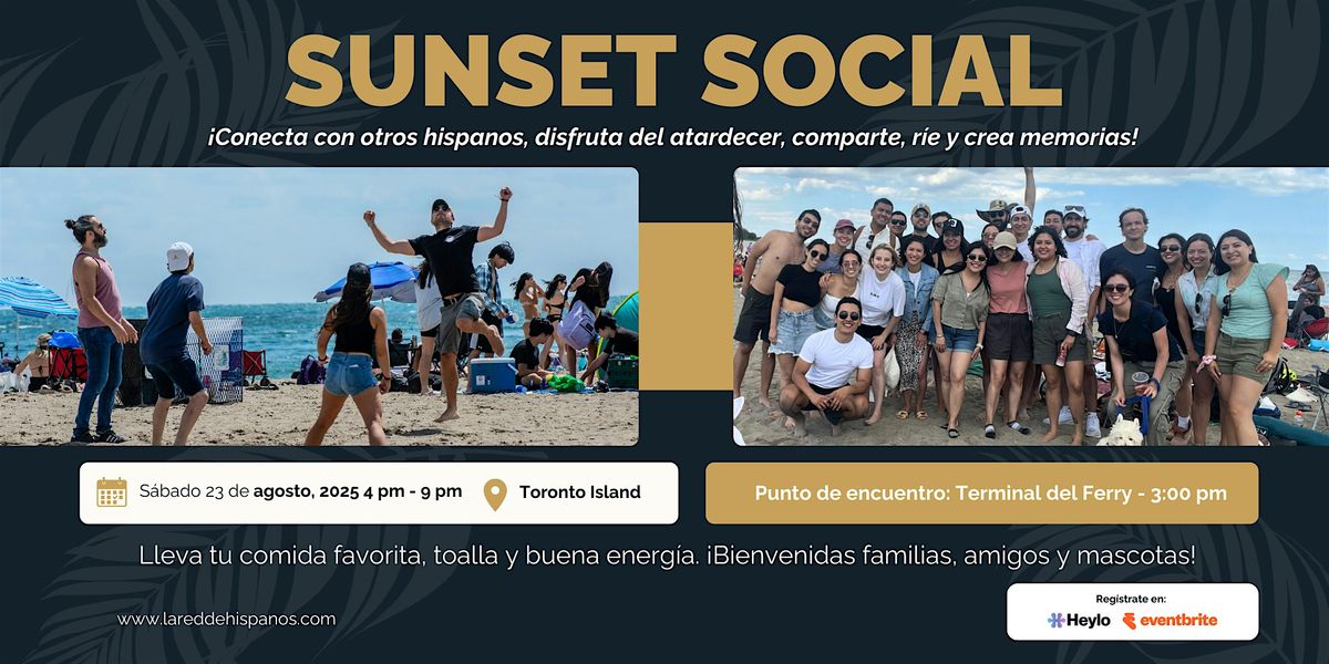 Sunset Social: \u00a1Conecta, comparte y r\u00ede!