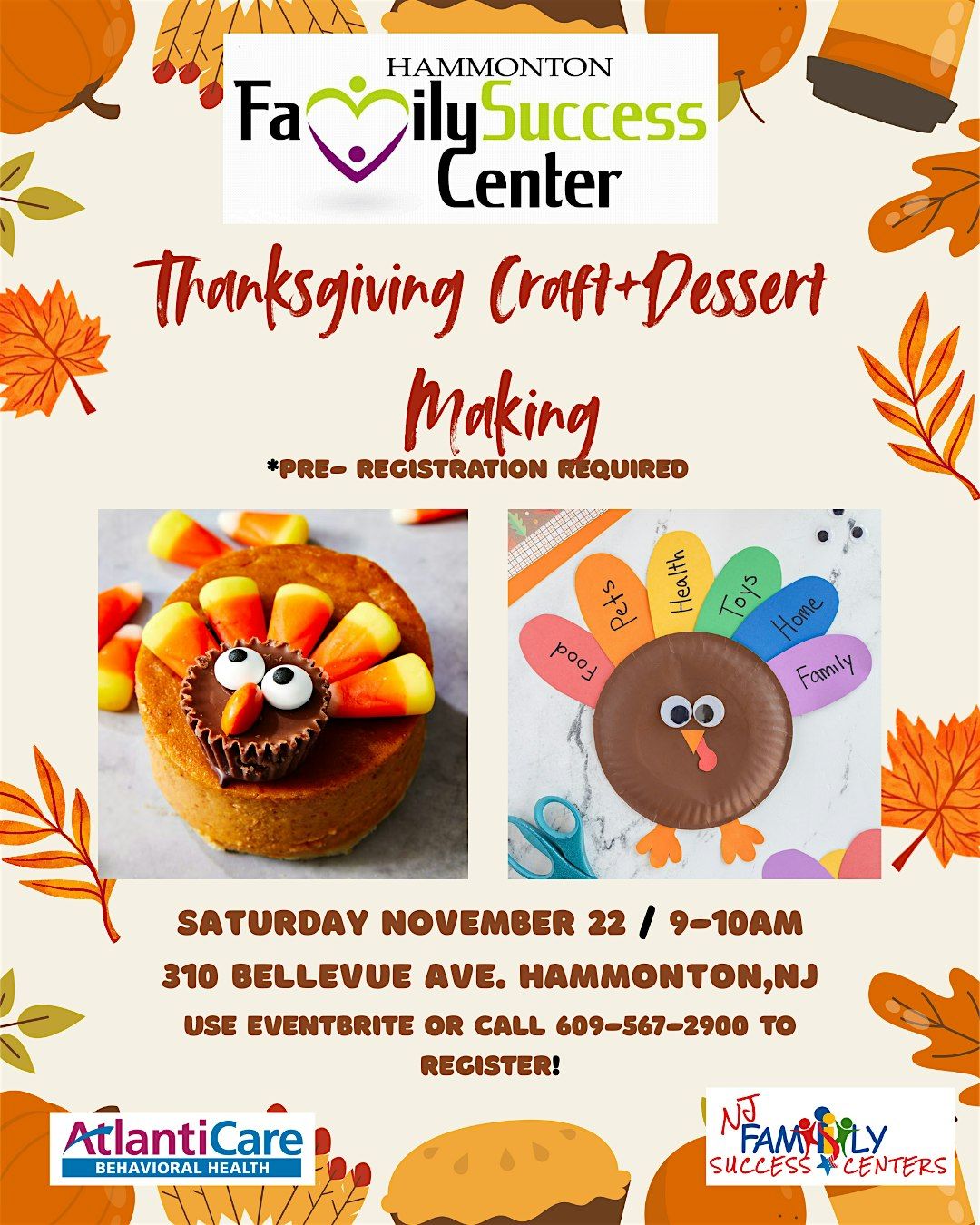 Kids Thanksgiving Craft + Dessert Making