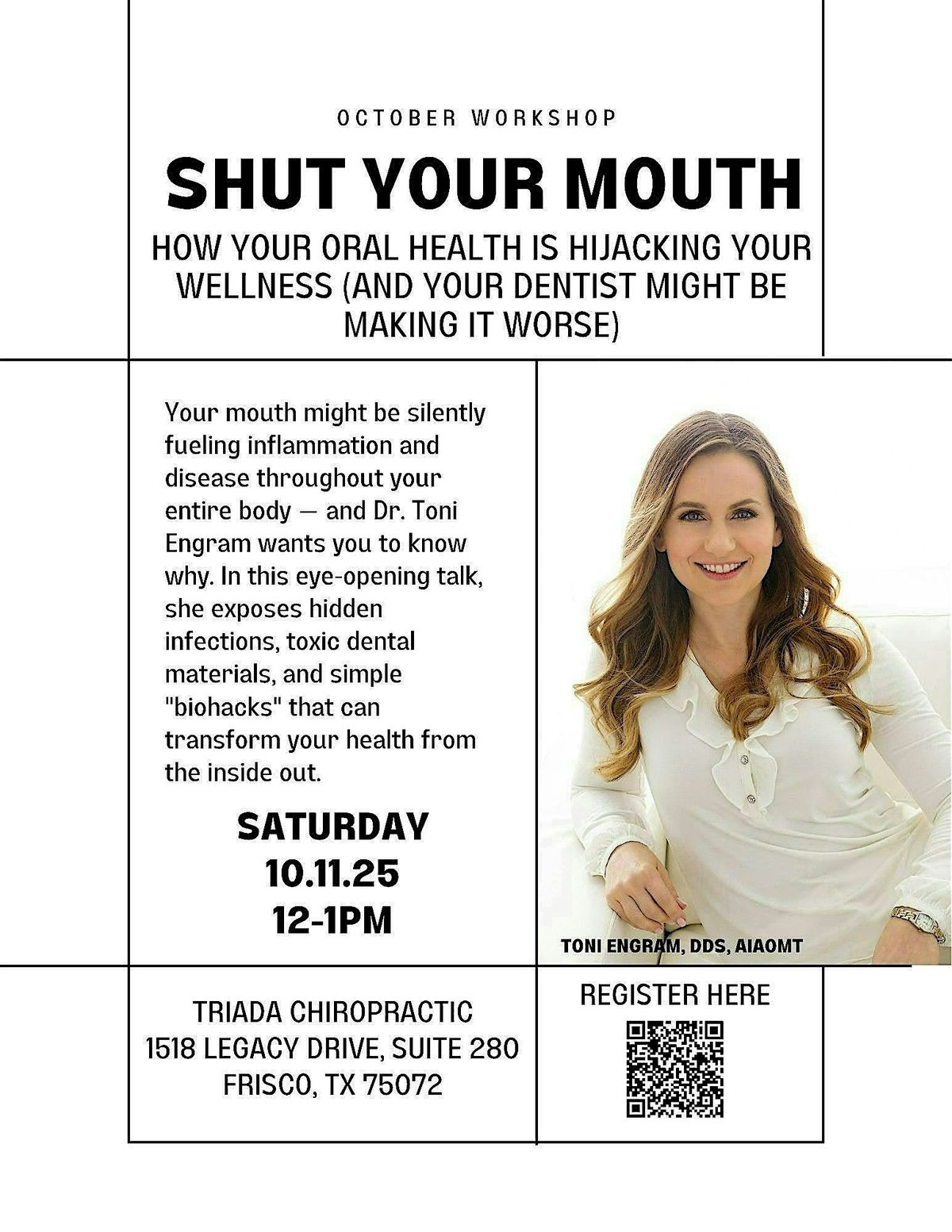 Shut Your Mouth w\/ Dr. Toni Engram - Biological Dentist