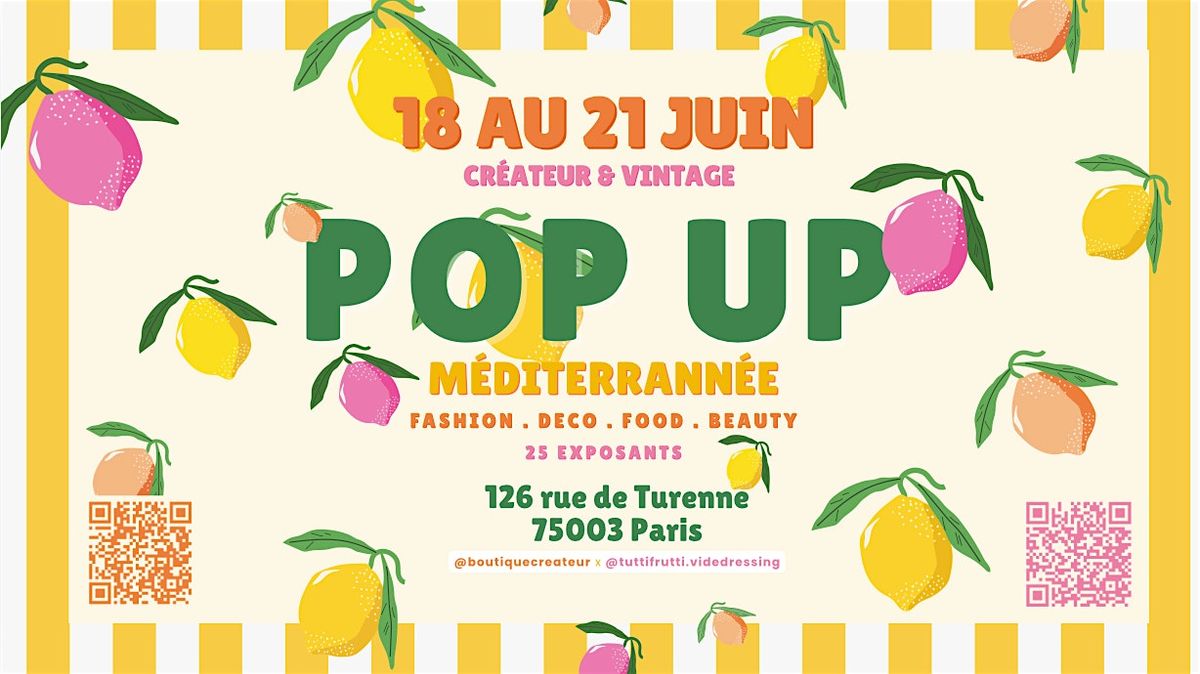Pop up M\u00e9diterran\u00e9e