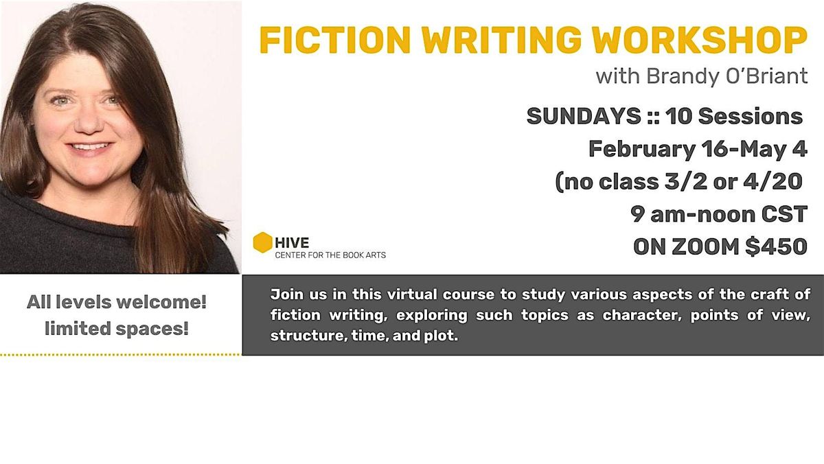 Fiction Writing Workshop with Brandy O'Briant