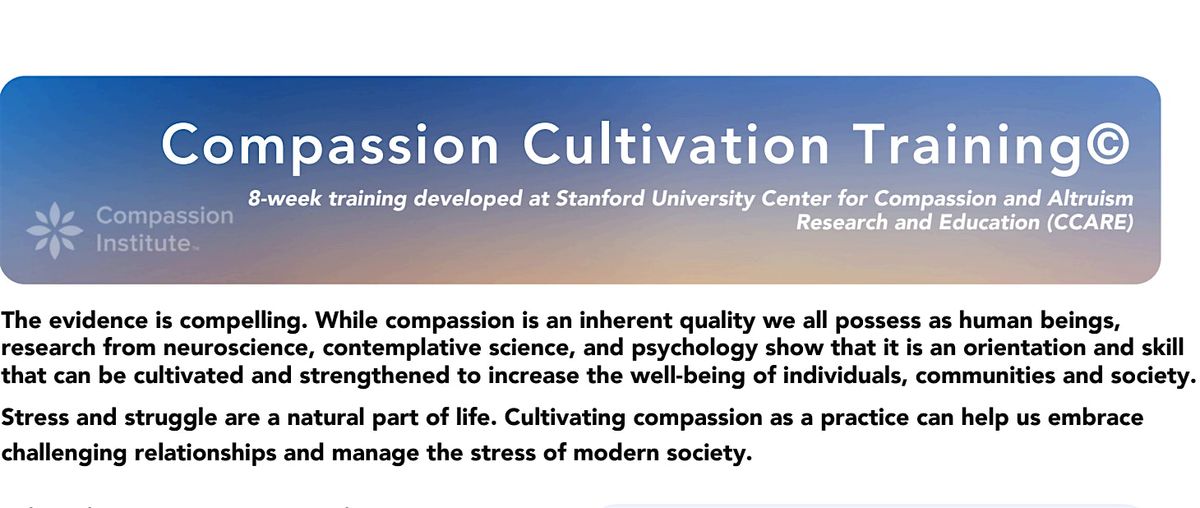 Compassion Cultivation Training. 8-week course