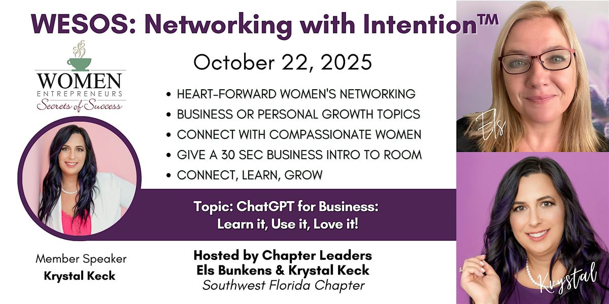 WESOS SW Florida:  ChatGPT for Business: Learn it, Use it, Love it!