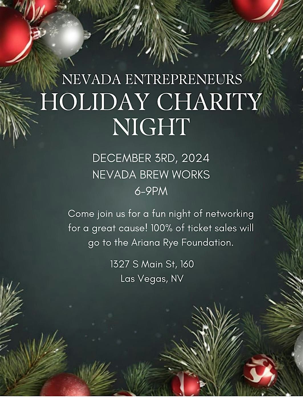 NEVADA ENTREPRENEURS HOLIDAY CHARITY NIGHT