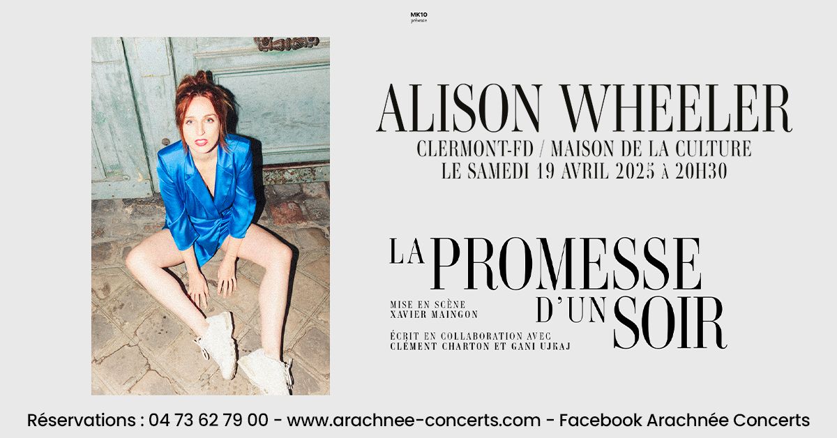 ALISON WHEELER \u00e0 Clermont le 19 Avril 2025