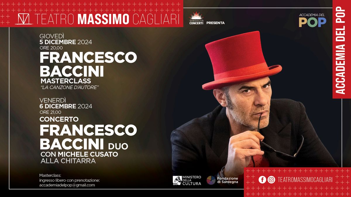 Francesco Baccini Concerto al @Teatro Massimo Cagliari