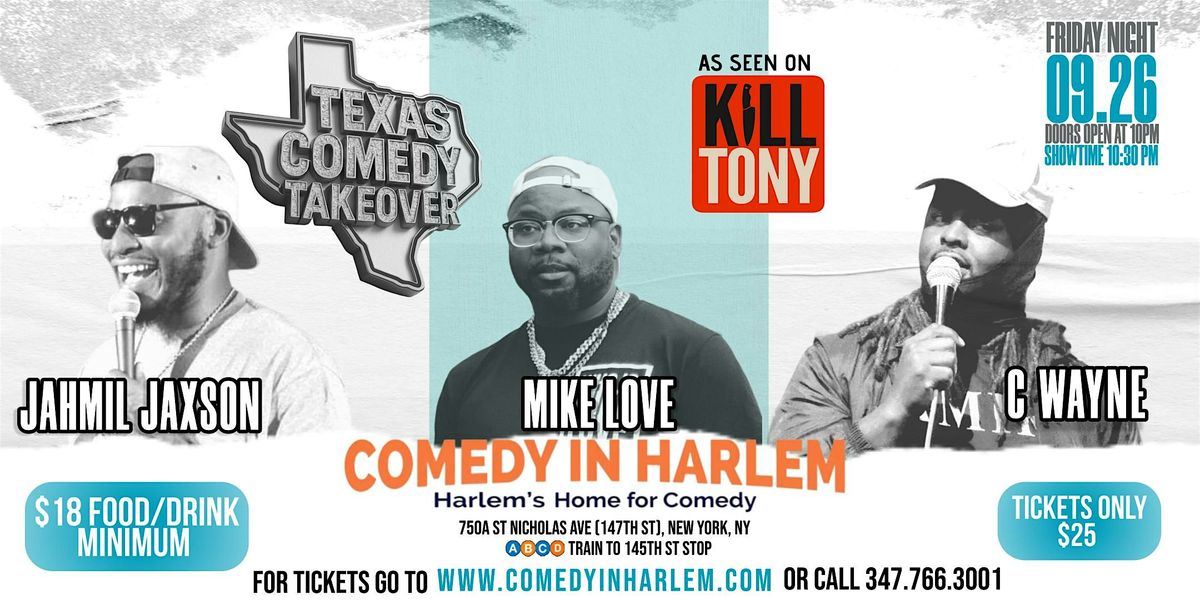 Texas Comedy TAKEOVER: As seen on K*ll Tony