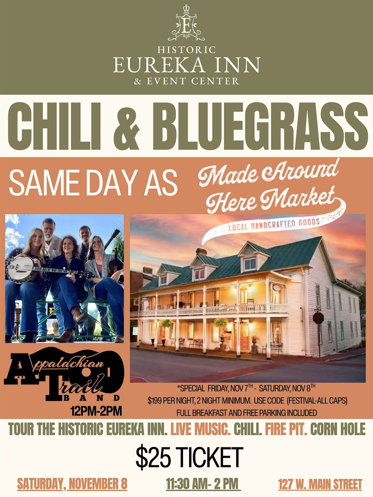 Chili & Bluegrass at The Historic Eureka Inn and Event Center