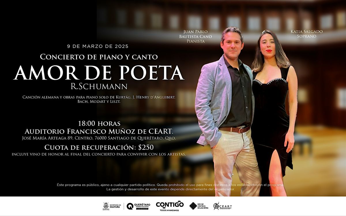 Concierto de Piano y Canto | Amor de Poeta