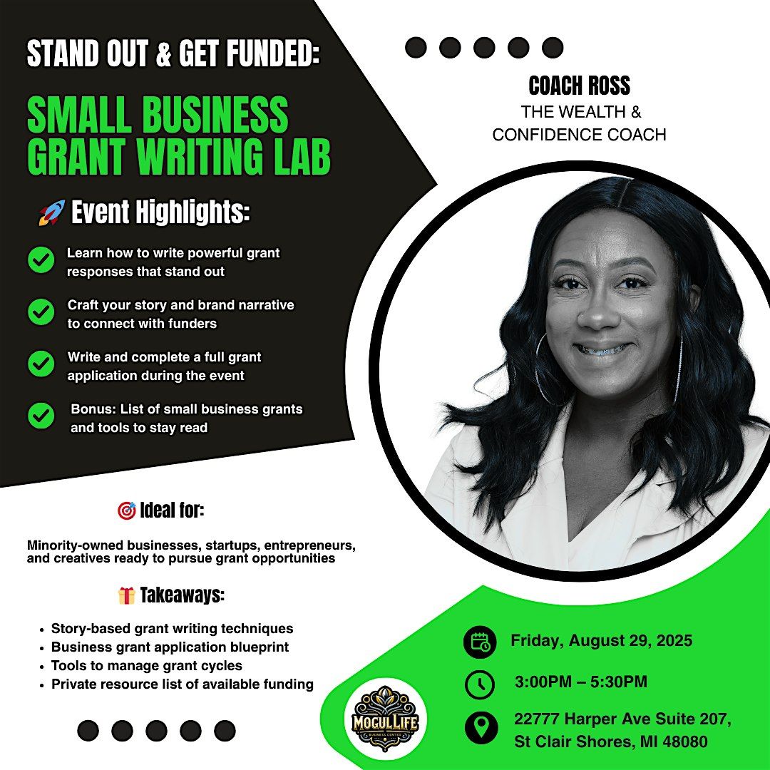 Stand Out & Get Funded: Small Business Grant Writing Lab
