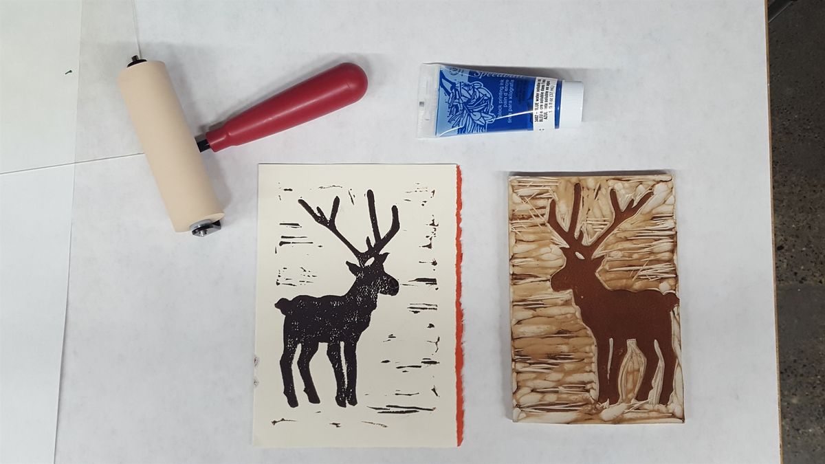 Block Print Holiday Cards