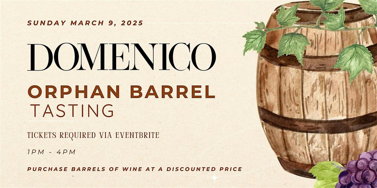 2025 Annual Orphan Barrel Tasting at Domenico Winery