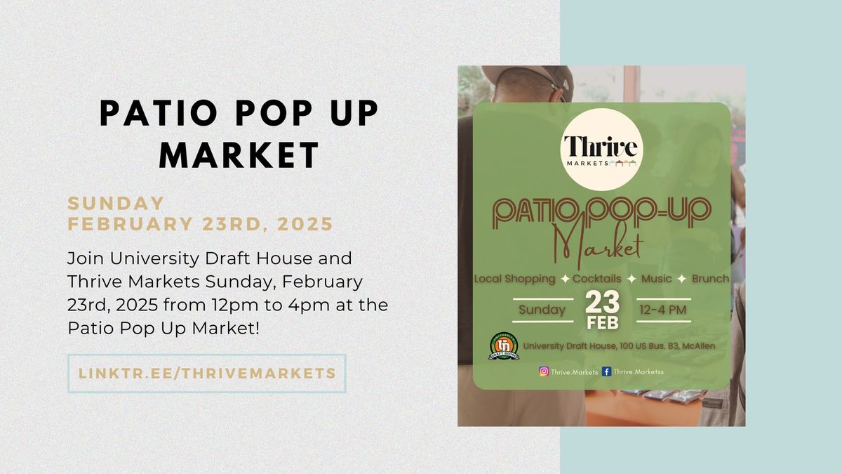 Patio Pop Up Market