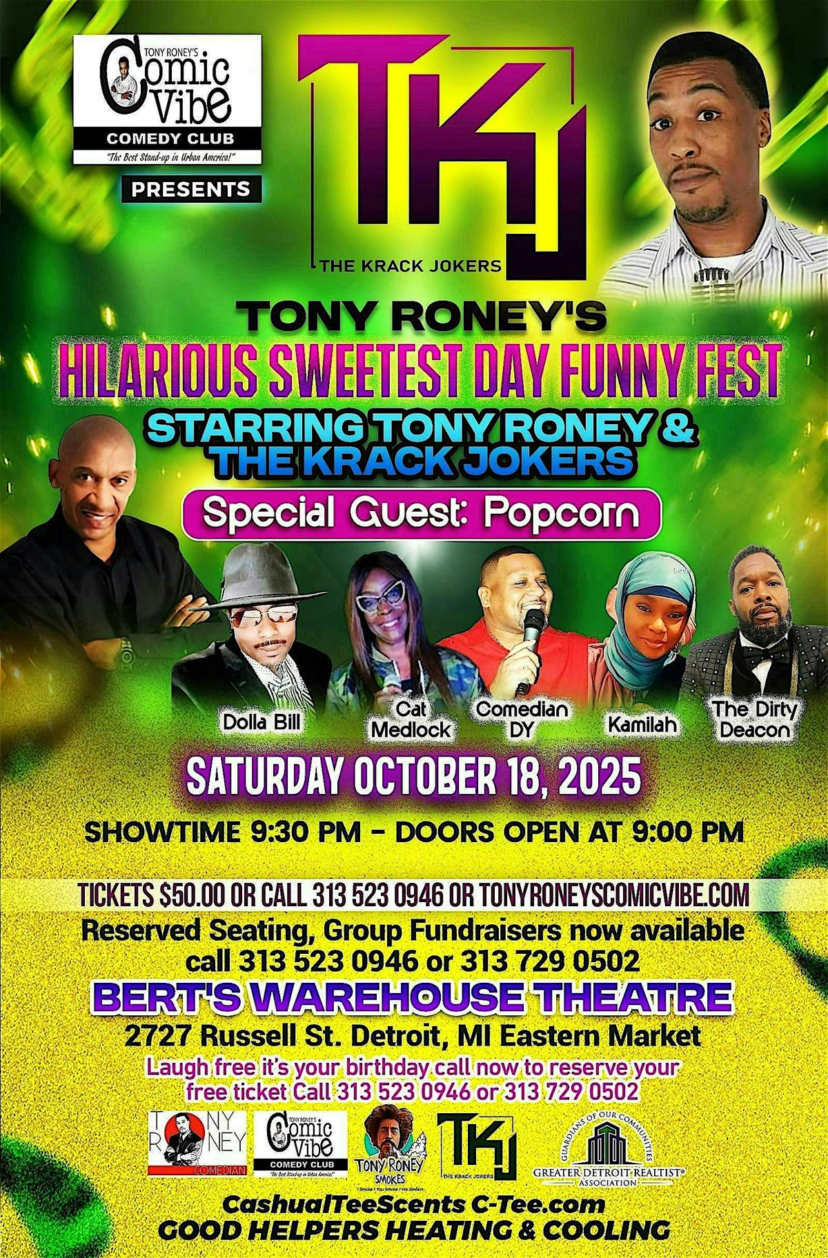 Tony Roney Annual Sweetest Day Comedy & Shopping Funny Fest