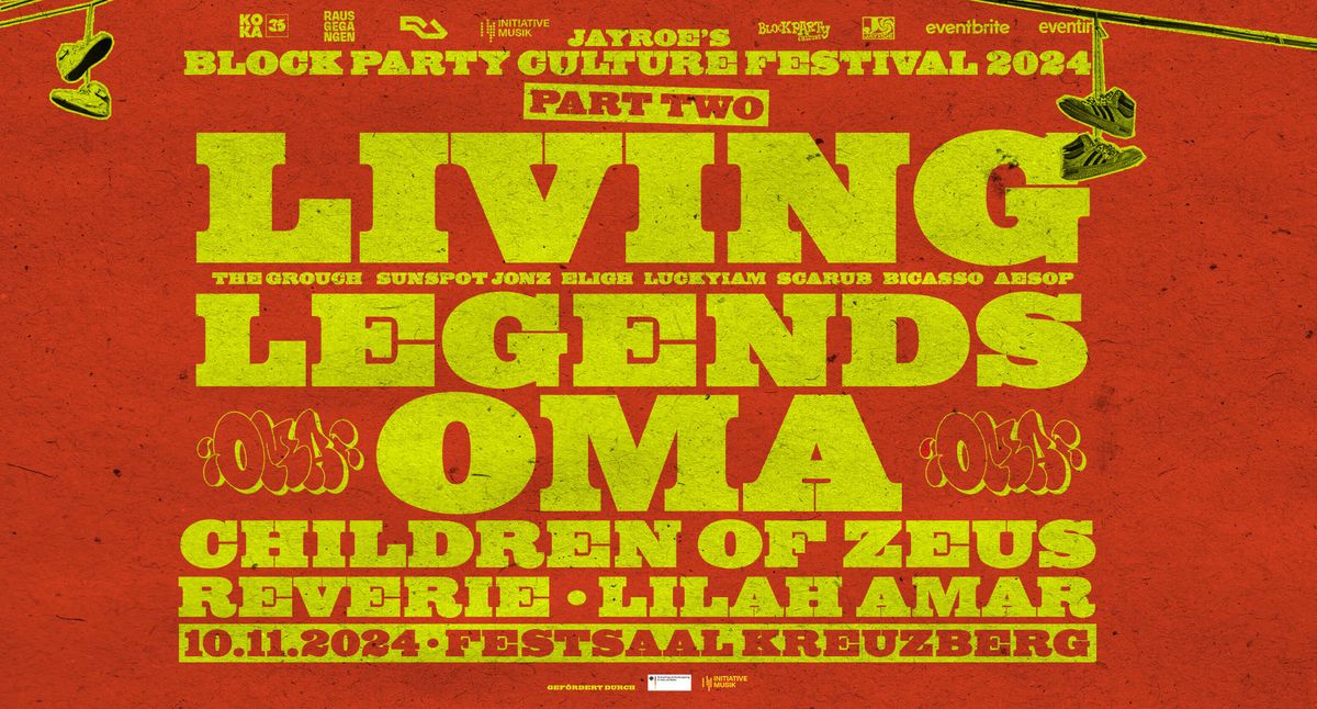 Block Party Festival \/w LIVING LEGENDS, OMA, CHILDREN OF ZEUS & Reverie u.a.