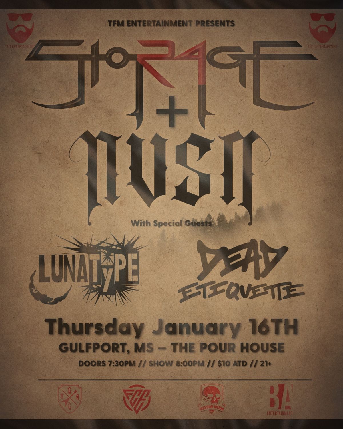 NVSN, Storage24, Dead Etiquette, Lunatype at The Pour House!