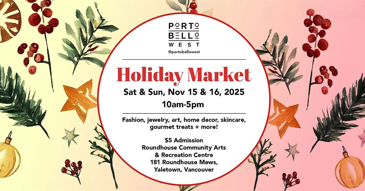 Portobello West Holiday Market 2025 (Sat + Sun, Nov 15 + 16)