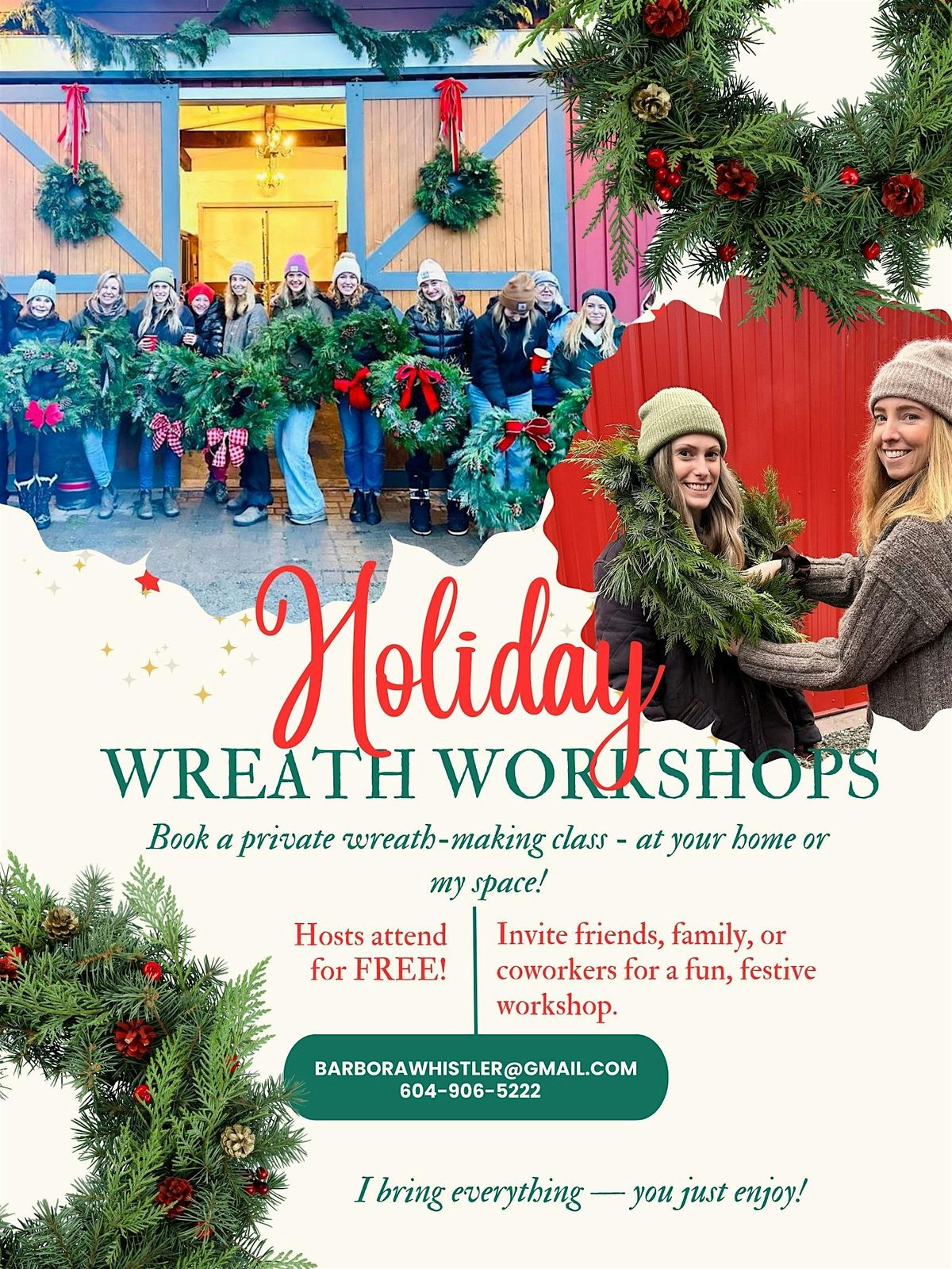 GIANT WREATH WORKSHOP in HOLIDAY DREAM
