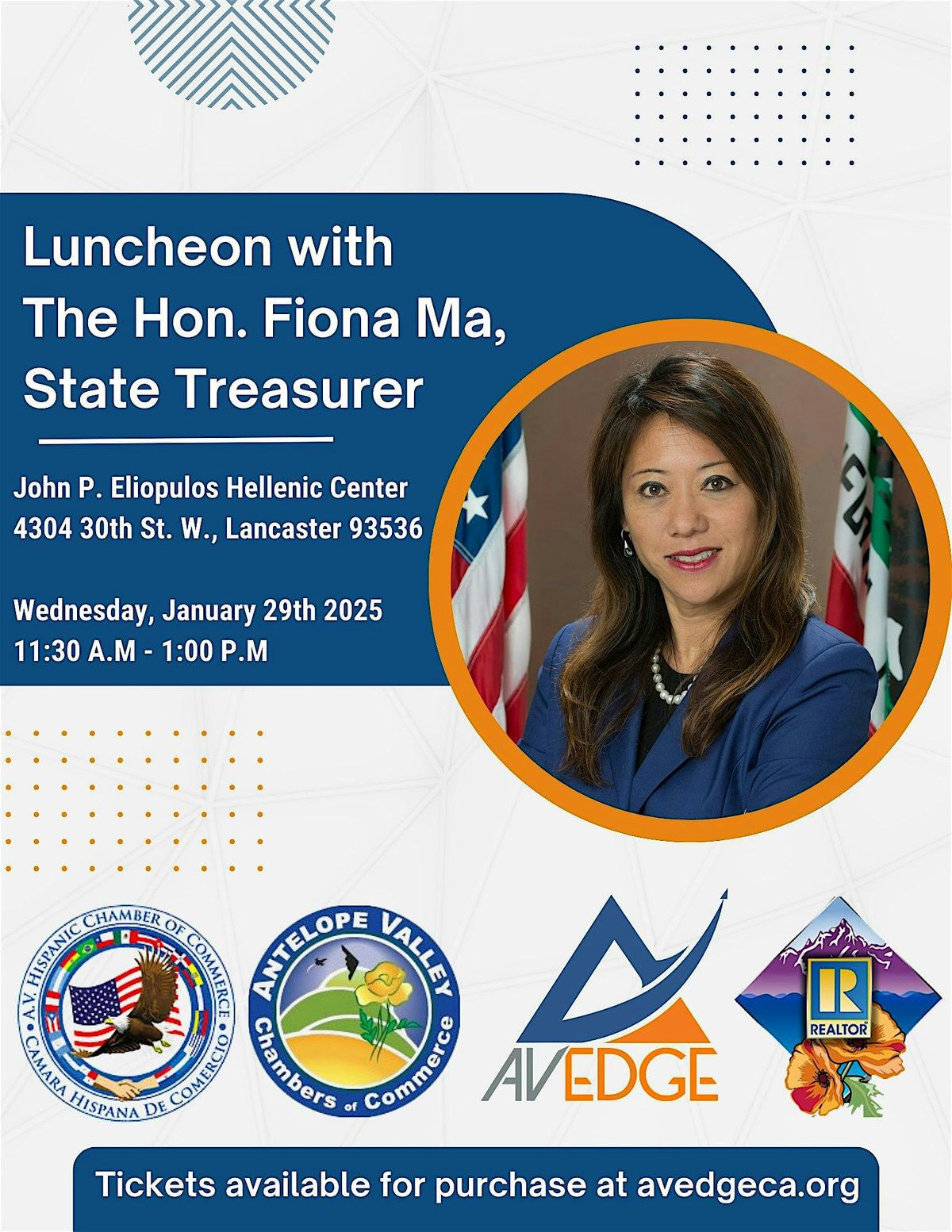 Luncheon with the Honorable Fiona Ma, State Treasurer