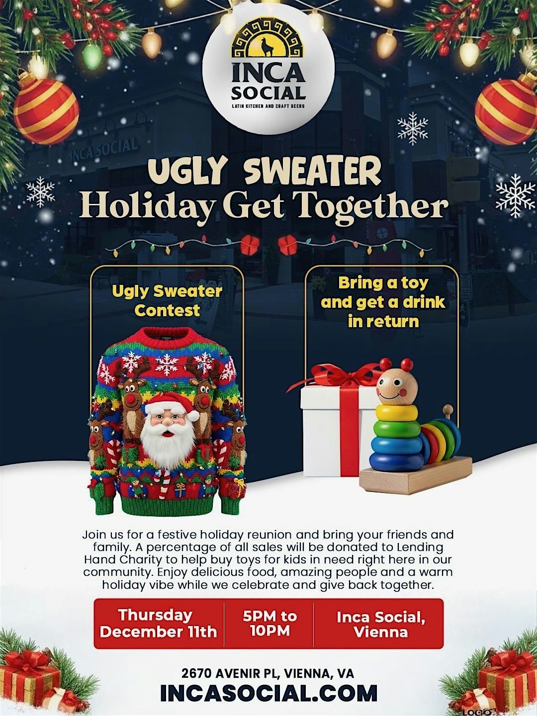 Ugly Sweater Holiday Get-Together & Contest #Vienna