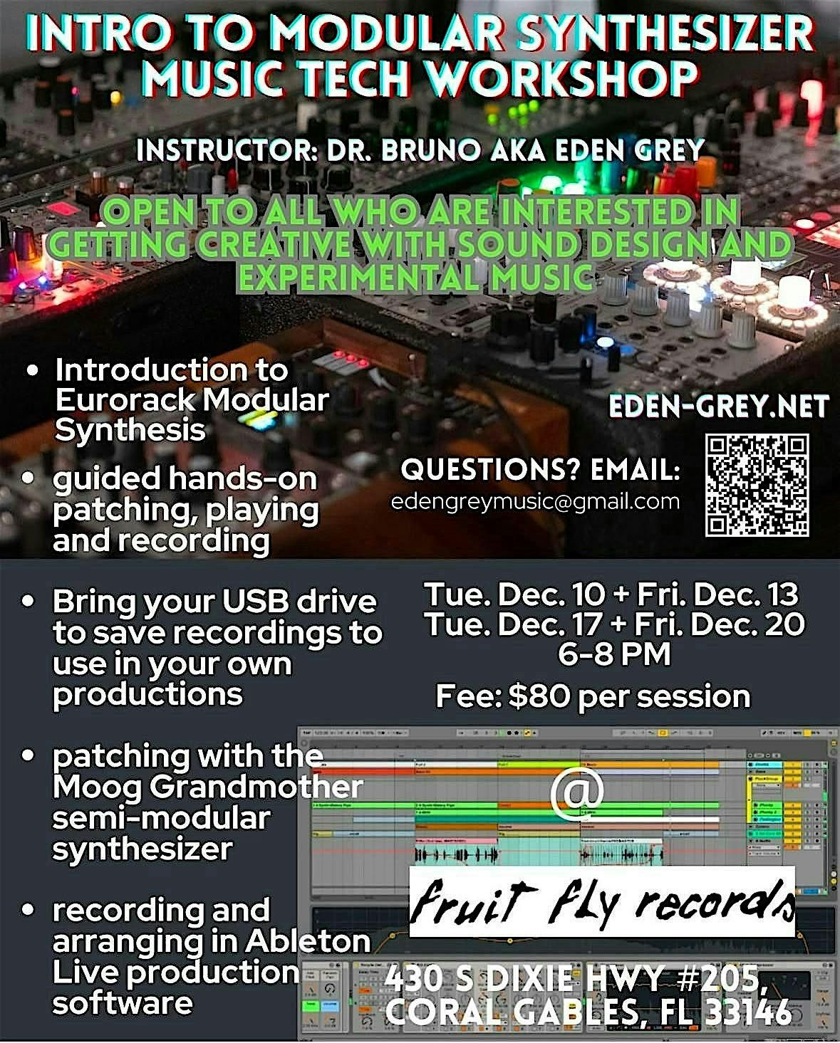 Intro to modular synthesizer workshop - Jan. 16, 2025