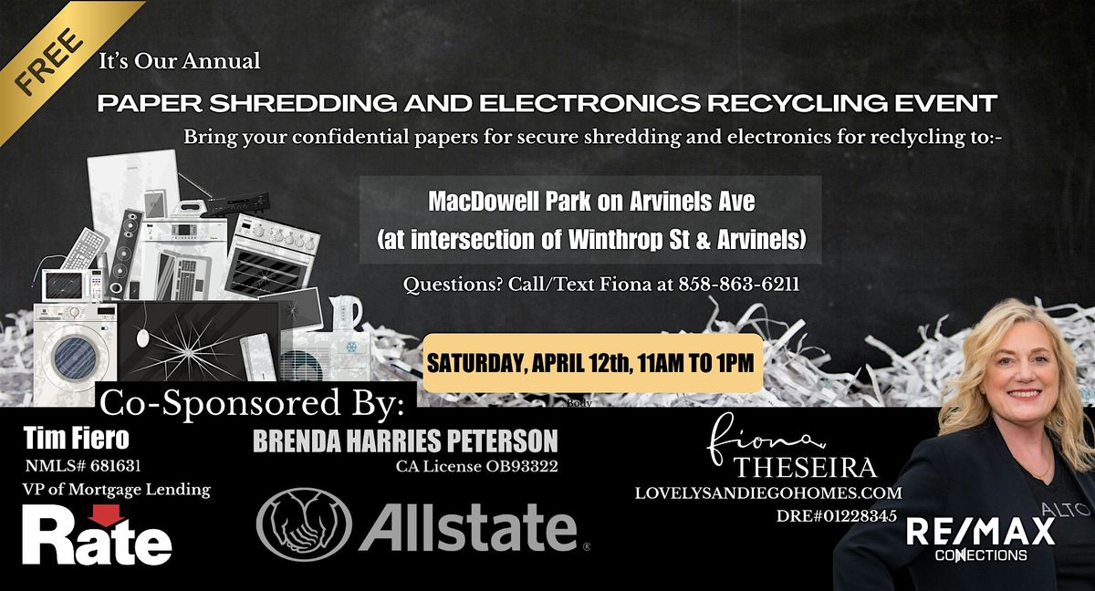 North Clairemont Secure Paper Shredding and Electronics Recycling Event