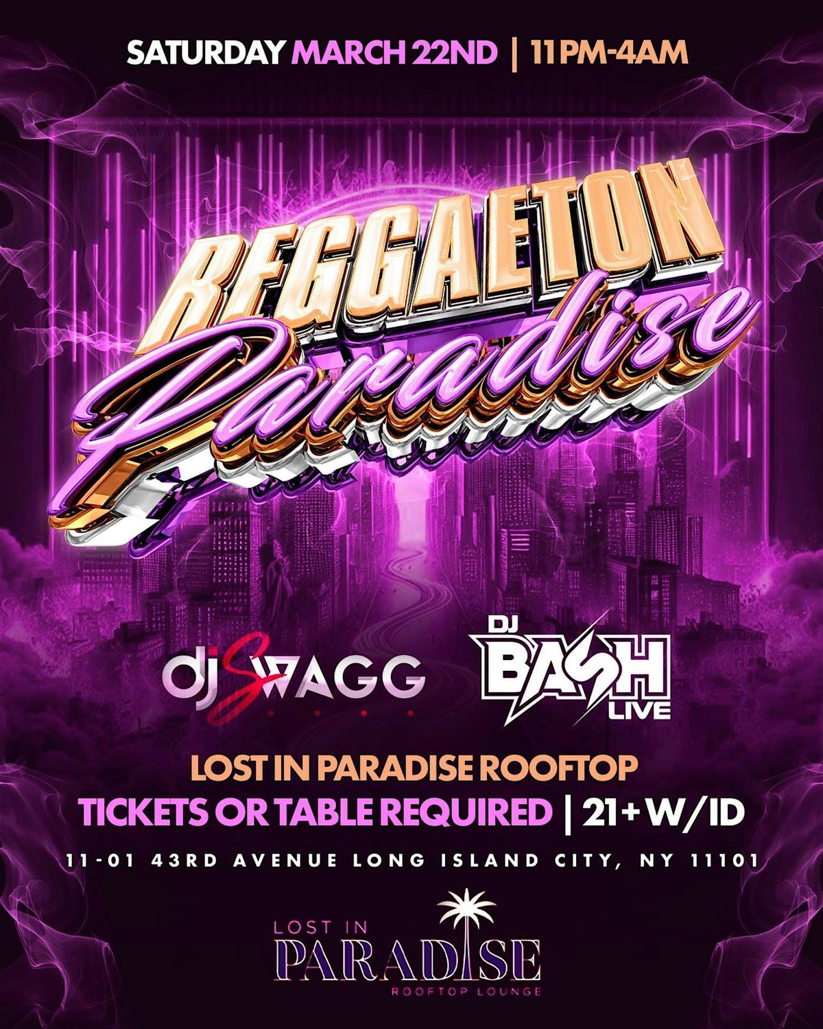 Sat, 3\/22: Reggaeton  Paradise Rooftop Party - (Social Society Group)