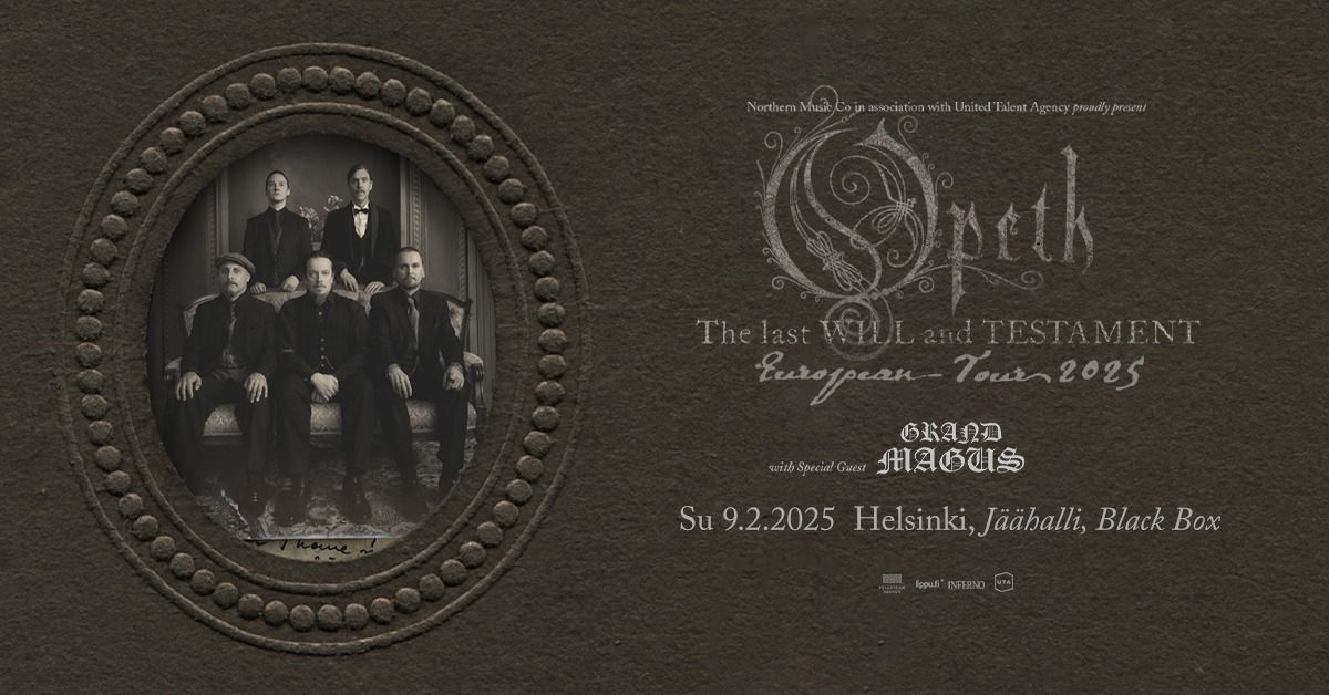 OPETH: "The Last Will And Testament" + Grand Magus Su 9.2.2025