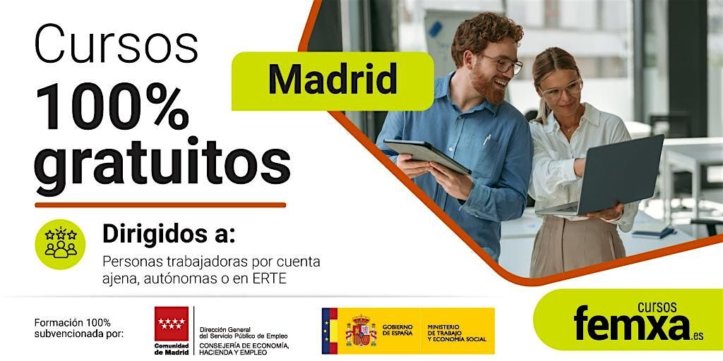 MADRID - Cursos de especializaci\u00f3n GRATUITOS para trabajadores y aut\u00f3nomos