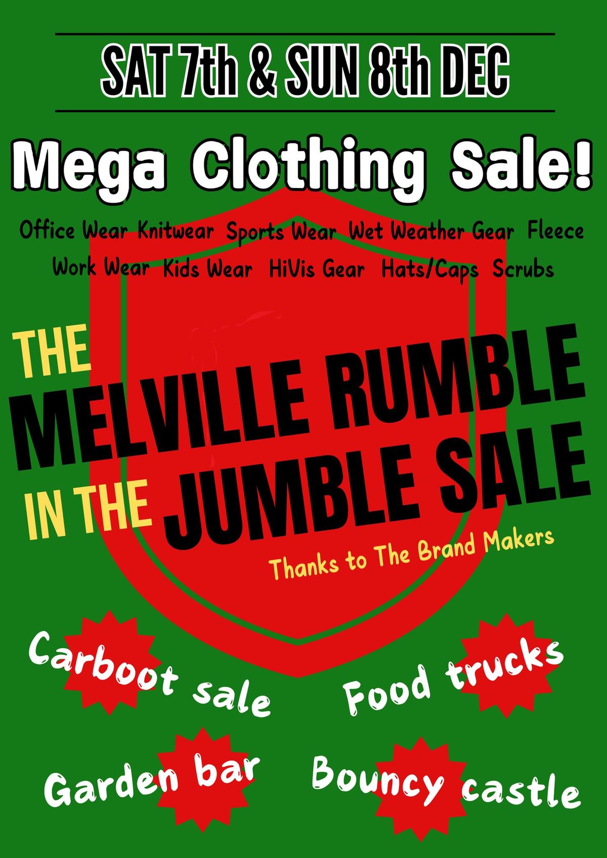 Melville Rumble in the Jumble Sale - Mega Clothing Sale