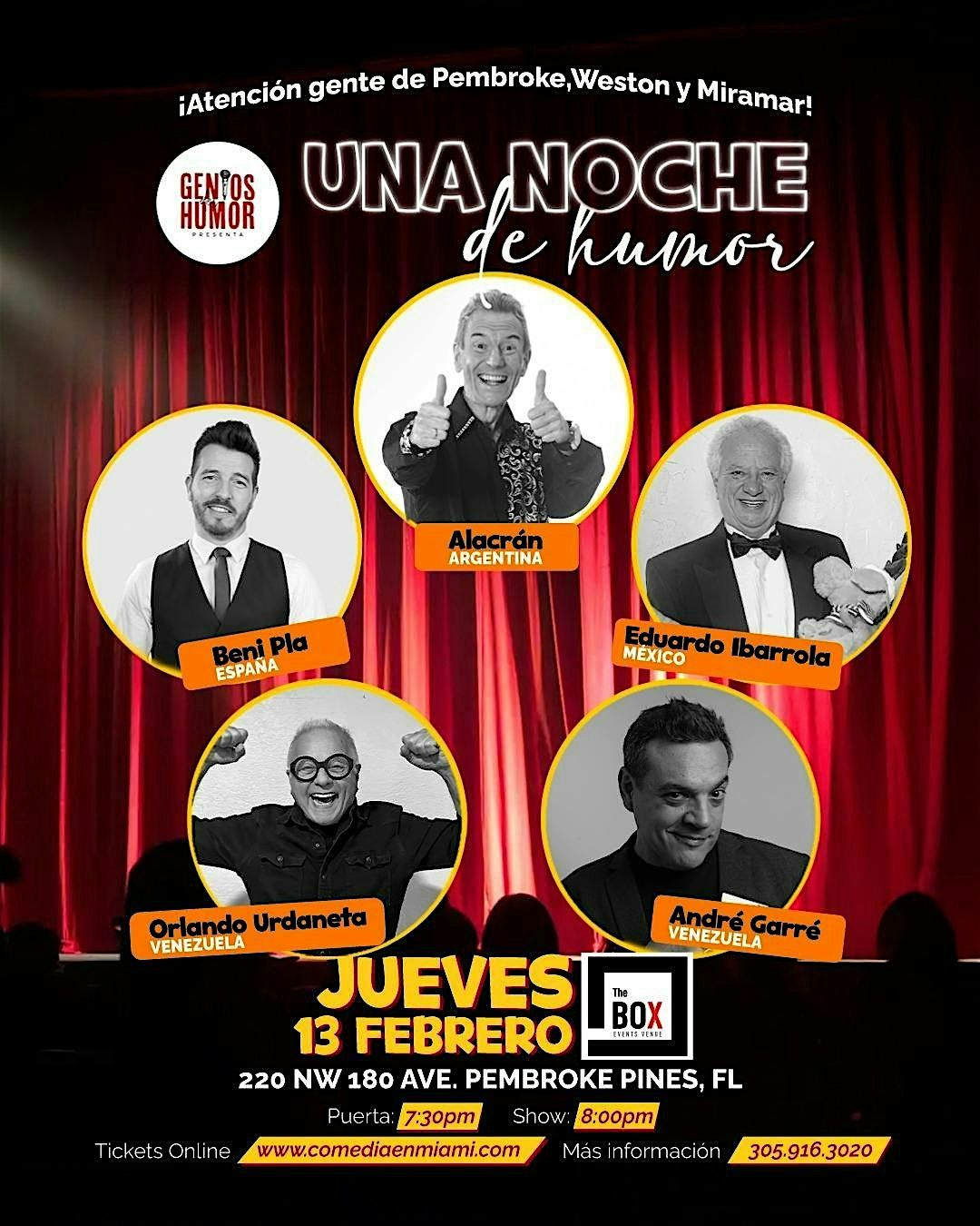 Noche de Humor en Pembroke Pines