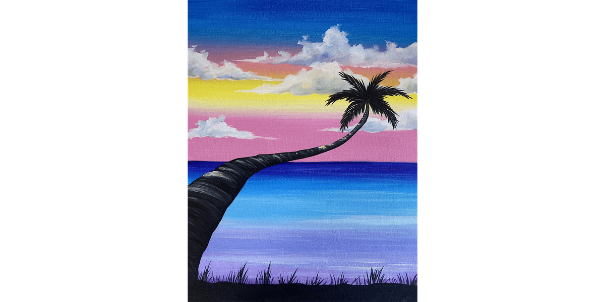 Sunset Palm Tree Silhouette - Paint and Sip in Orange County | Classpop!\u2122