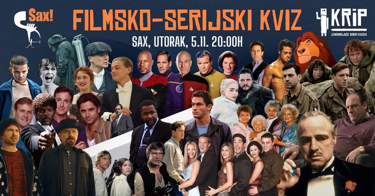 Filmsko-serijski kviz @Sax!