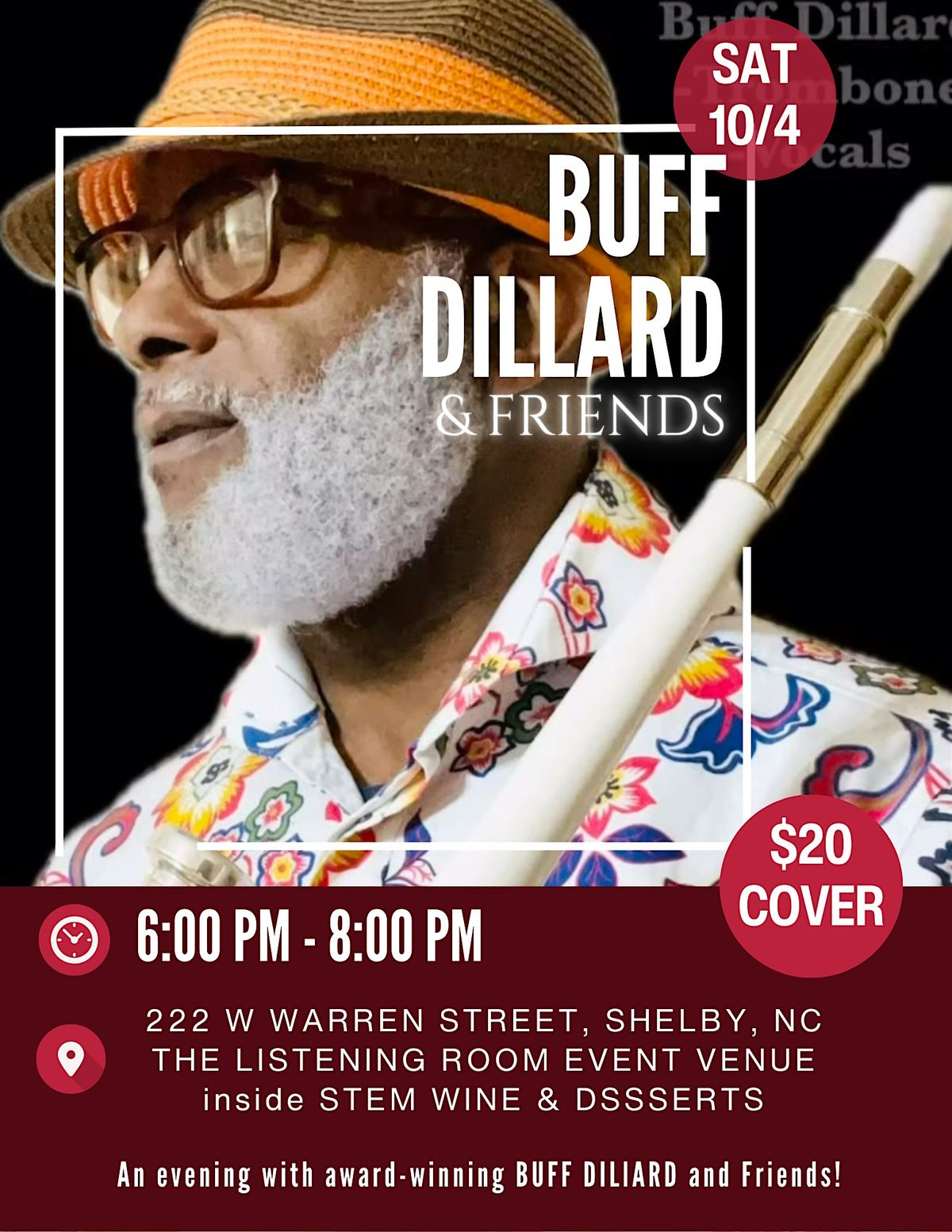 Intimate Concert Experience w\/Buff Dillard & Friends