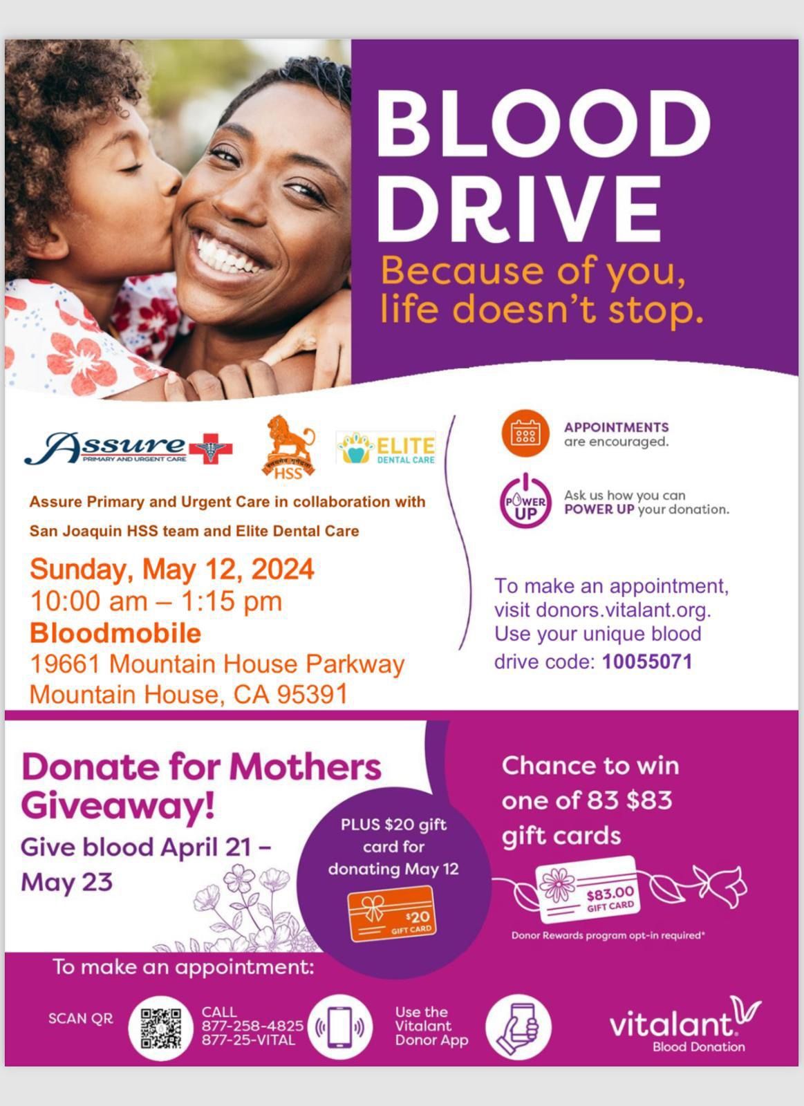 Mother\u2019s Day Blood Drive