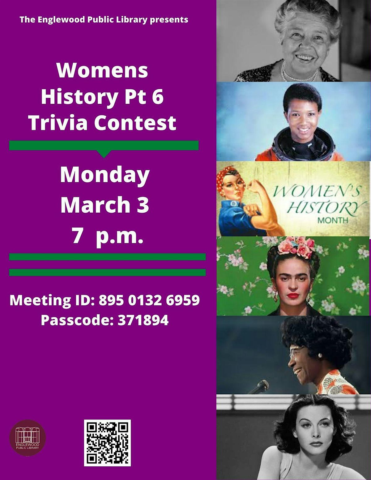 Womens History Trivia Contest Pt 6 (on Zoom)