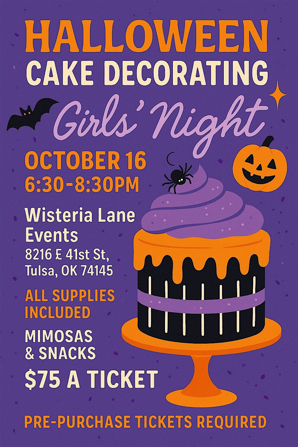 Halloween Cake Decorating Girls\u2019 Night
