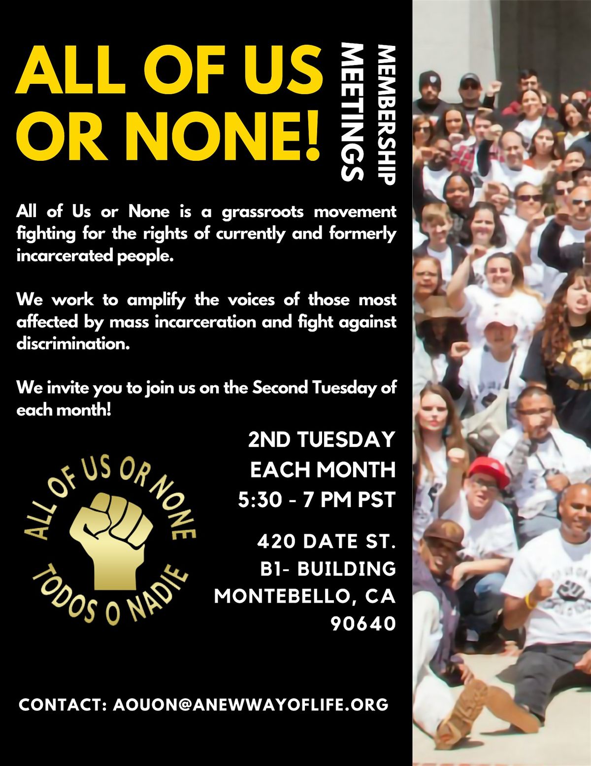 Long Beach All of Us or None Monthly Meeting