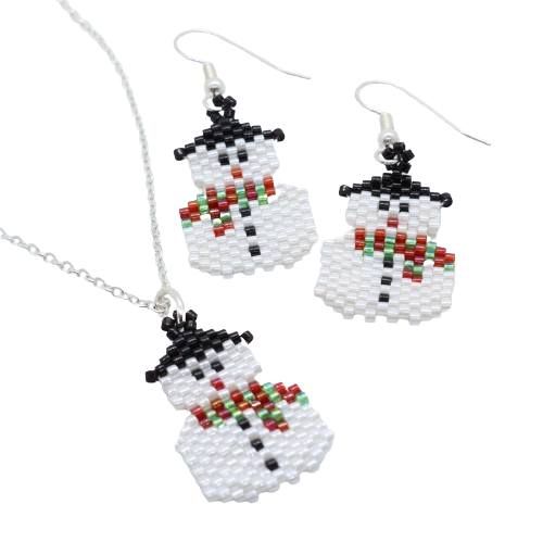 Snowman Necklace and Earrings with Sue Stallard