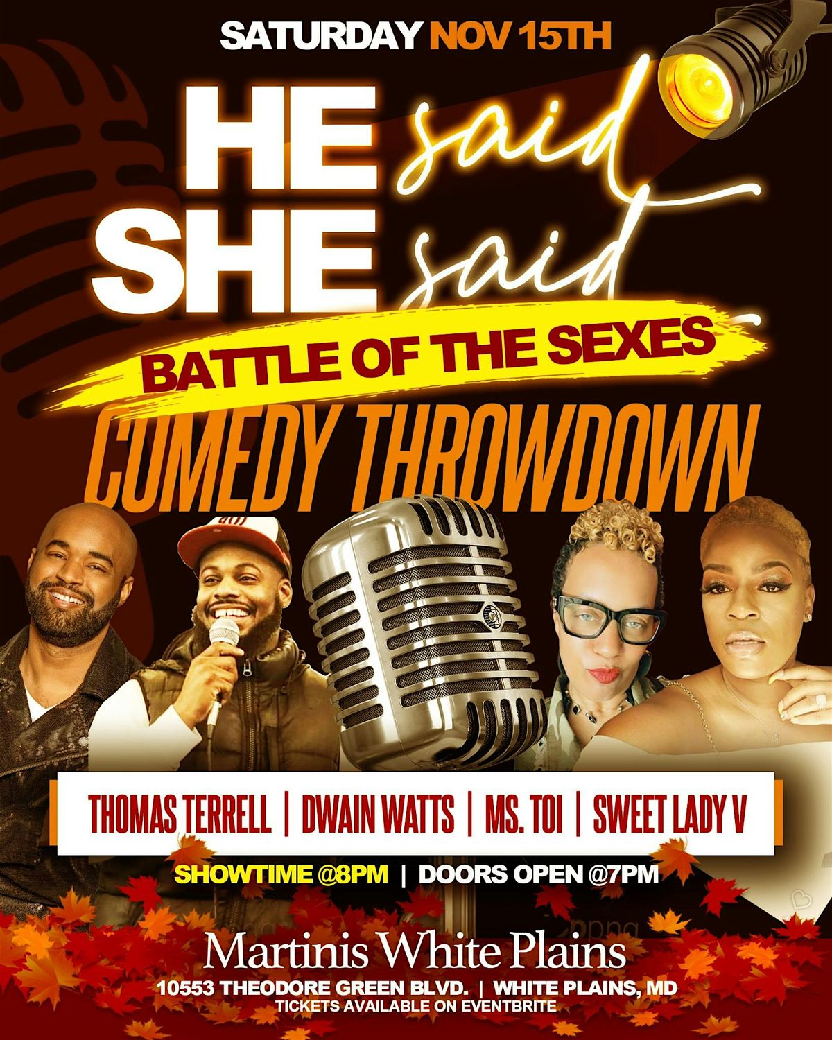 Battle of The Sexes Comedy Throwdown
