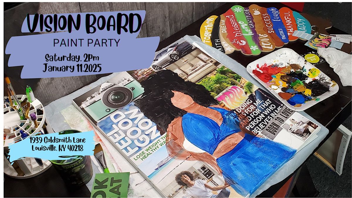 Vision Board Paint and sip - Vision loading . . .