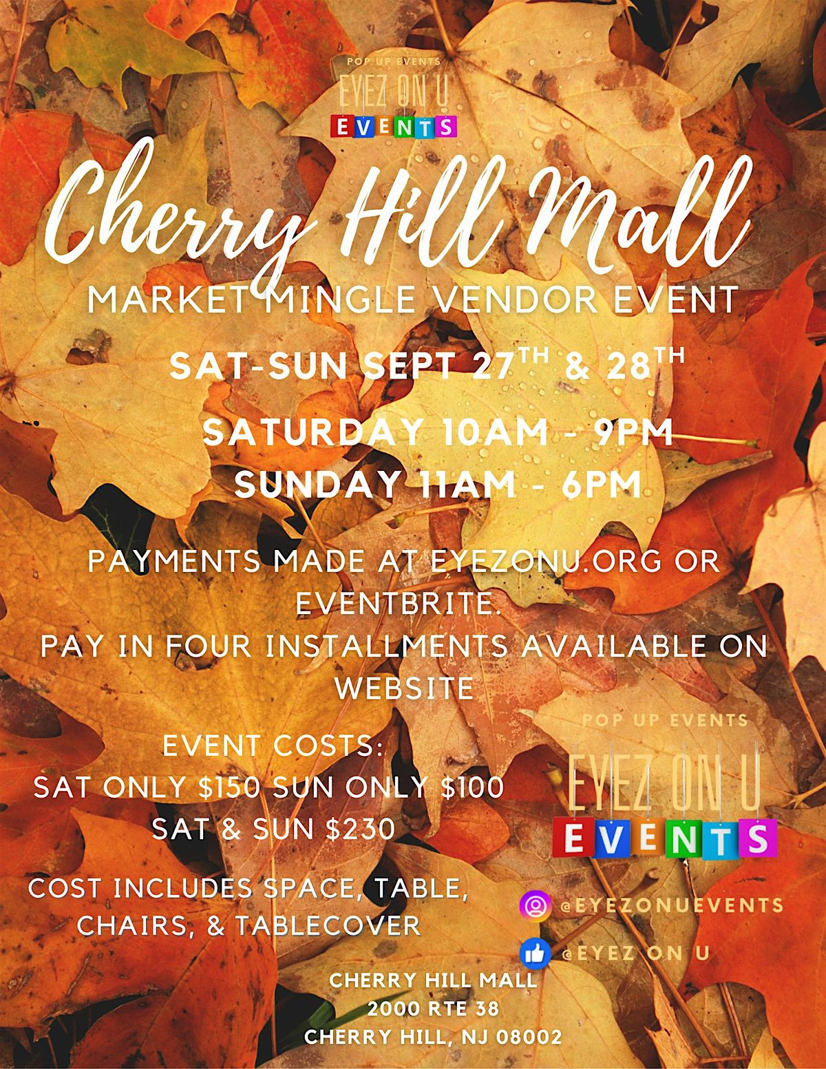 Cherry Hill Mall Market Mingle Vendor Event