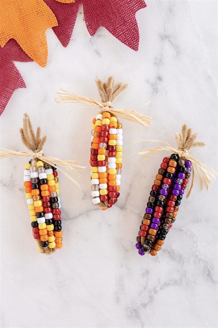 Fall Decor Art Class - Indian Corns - Cancer Survivors