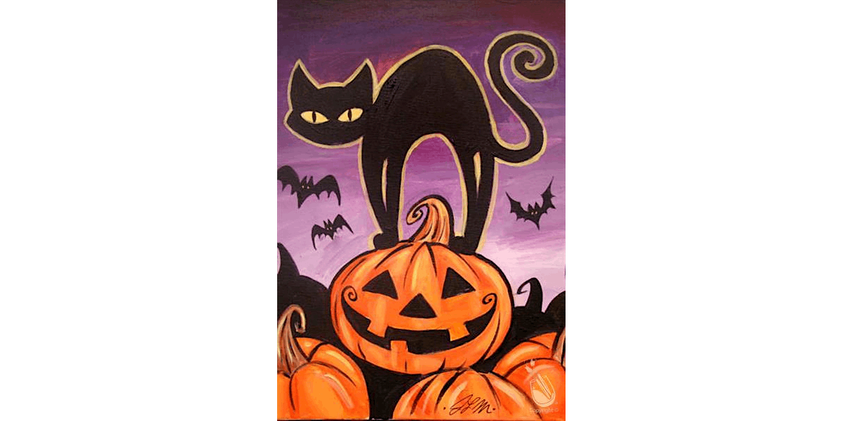 Spooky Cat - Paint and Sip in San Antonio | Classpop!\u2122