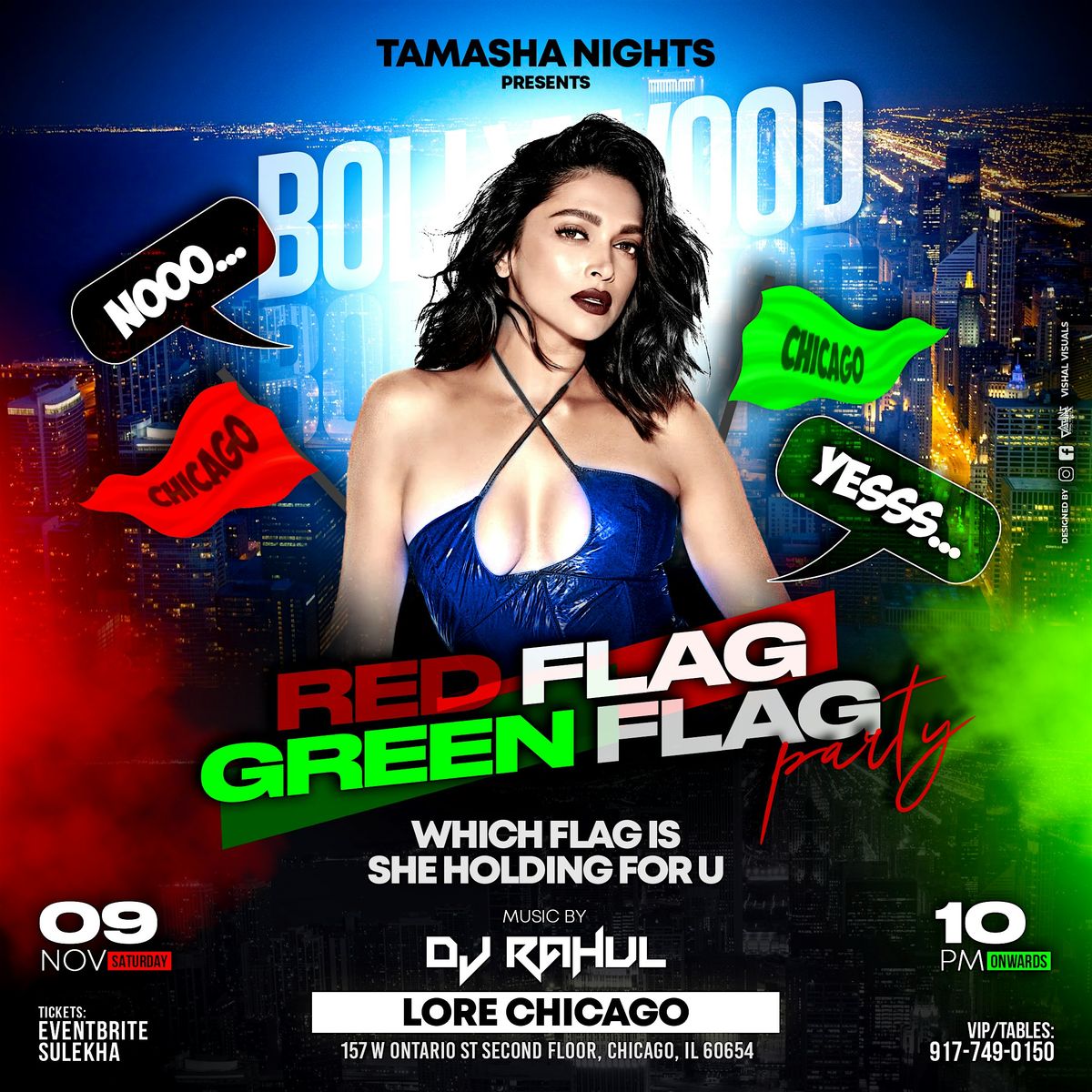 CHICAGO TAMASHA NIGHTS 11\/9- RED FLAG\/GREEN FLAG EDITION @LORE NIGHTCLUB