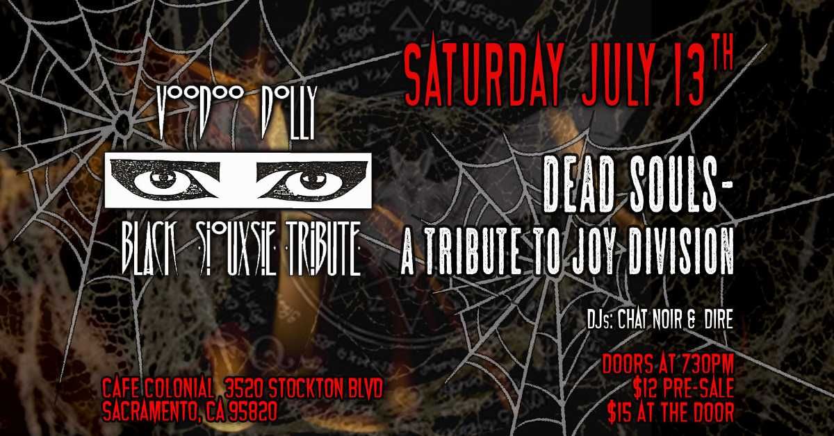 Voodoo Dolly (Siouxsie Tribute) and Dead Souls (Joy Division Tribute) with DJs Chat Noir and Dire