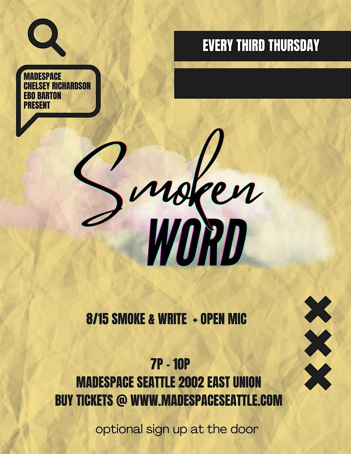 Smoken Word: Writing Workshop and Open Mic