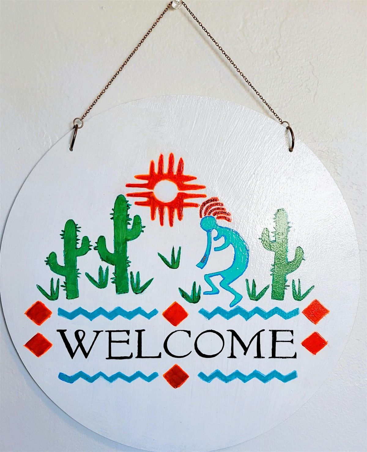 Del Sol Design LLC Southwest Kokopelli Flute Player Welcome Sign