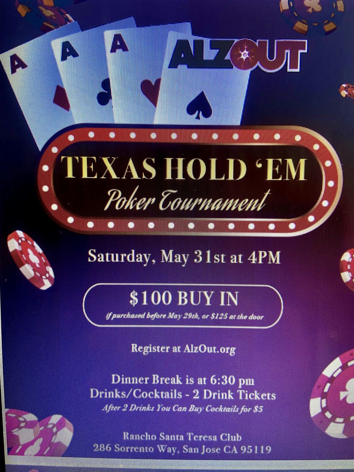 AlzOut Charity Poker Tournament