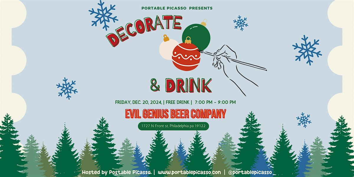 Decorate Ornaments & Drink - Paint and Sip Night